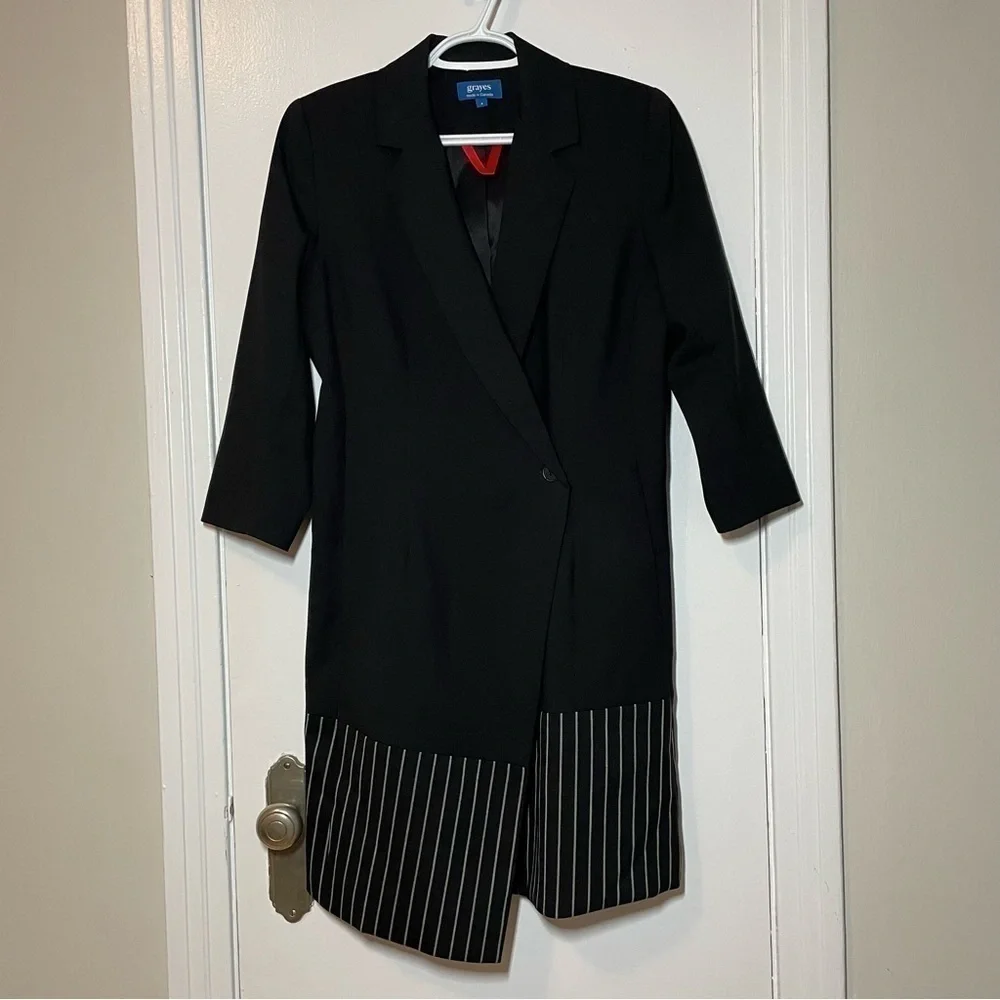 Grayes Wool Blazer Dress w/ Flare - Size 4 US - Picture 5 of 7